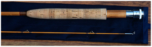 Typical cork grip and reelseat design w. square cut thread on a Bokstrom flyrod